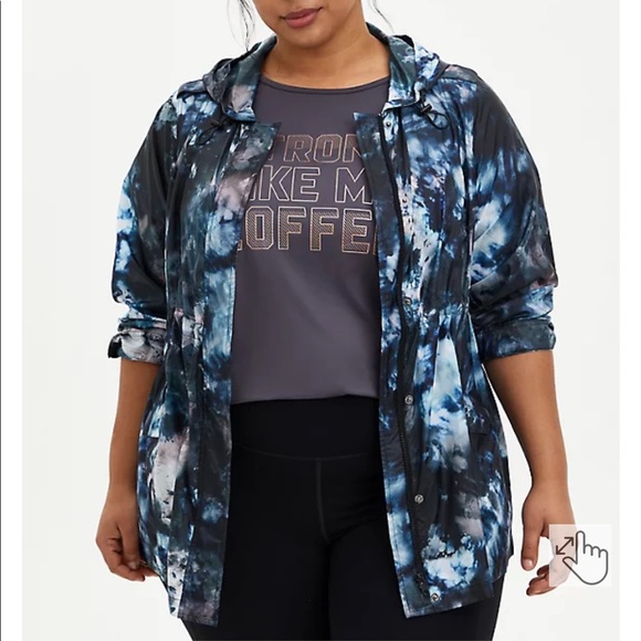 Torrid NWT tie dye lightweight windbreaker - Picture 3 of 5